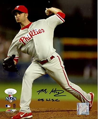 J.A. Happ Philadelphia Phillies חתום/רשום 8x10 צילום JSA 159019 - תמונות MLB עם חתימה