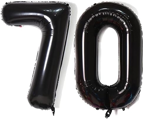 40 אינץ 'שחור מספר 70 בלונים סכל בלוני הליום בלוני יום הולדת שמח לקישוטים למסיבות יום הולדת ועיצוב מסיבת יום השנה