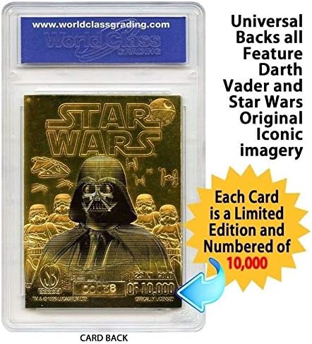 מהדורה מוגבלת מלחמת הכוכבים R2D2 & 3CPO GEM-MT 10 כרטיס זהב 23 KT! 1/10,000!