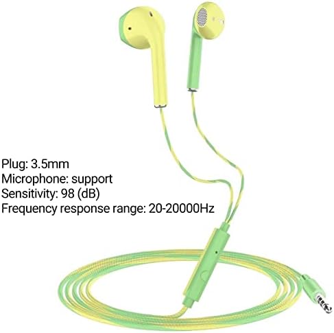 3.5 ממ ב-אוזן-תואם שיחת משחקי אוזניות הלם הוכחה טלפון אביזרי ירוק