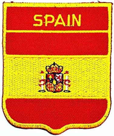 קליינפלוס 3 יחידות. 2.6 על 2.3 אינץ'. ספרד דגל תיקון טקטי צבאי כיכר צורת דגל רקום תיקוני המדינה דגל מדבקות רקמת מלאכת קישוט מעילי כובע