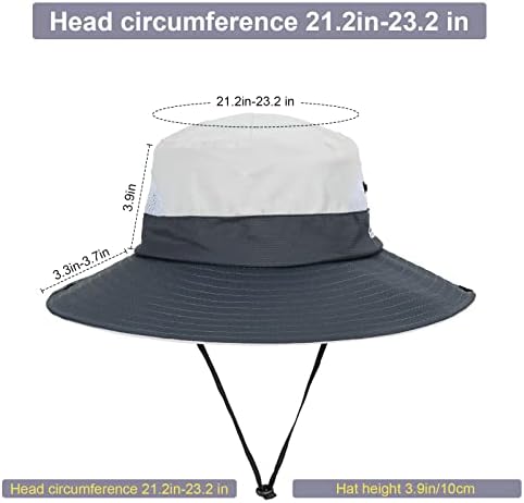 הגנה דלי דיג כובע עם קוקו-חור, מתקפל חיצוני שמש כובעי רשת רחב ברים חוף כובע