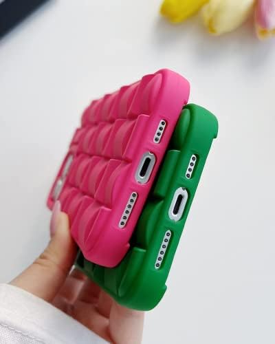 Ginkgonut תואם לאייפון 14 Pro Max Case לנשים/בנות, תלת מימד חמוד שהונח דה -סגין סיליקון רך אטום הלם מארז פינות פגושים לאייפון 14 Pro Max.