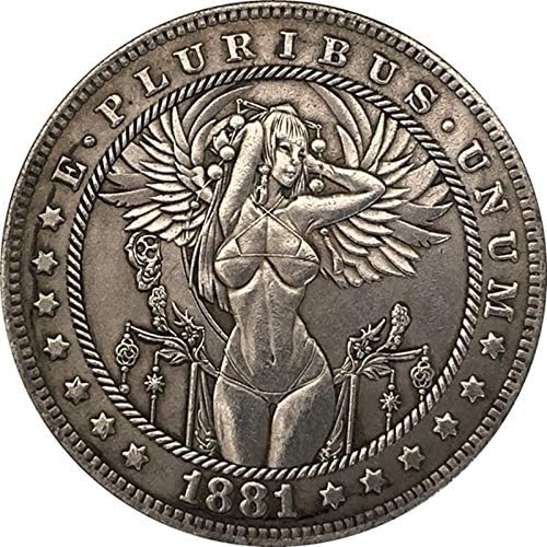 38 ממ 1881 אמריקאי מורגן מטבע מטבע מטבע זיכרון מטבע אספנות מתנה לאתגר מזל מטבע