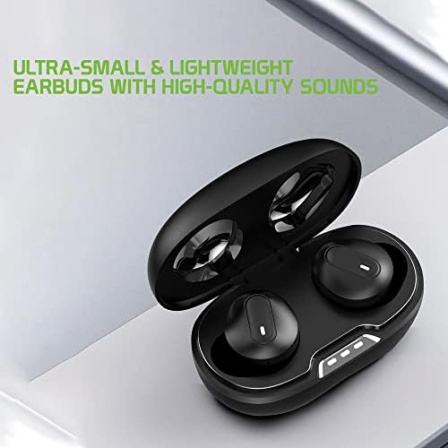 אוזניות Bluetooth אלחוטיות אלחוטיות התואמות ל- ZTE Nubia Z7 Max עם מארז חבילת טעינה מורחבת באוזניות באוזן.