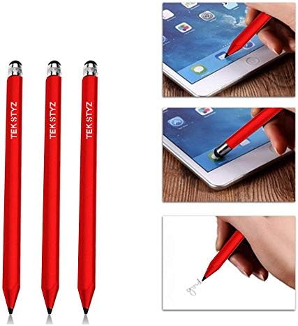 Tek Styz Pro Stylus Capacitive Pen עובד עבור סמסונג LG Google Apple iPads עם משודרג מגע דיוק גבוה בהתאמה אישית בגודל מלא 3 חבילה!