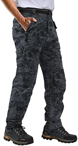 מכנסיים חיצוניים של Sikaini גברים מהיר יבש מהיר טיולים אטומים למים בהר ריפסטופ הרים מכנסיים טקטיים עם חגורה
