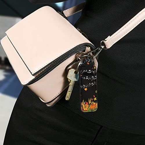 ג ' וקודי מייפל להשאיר מוסיקלי הערה פסטיק מחזיק מפתחות עם צמיד איפור שפתון מקרה עבור מחוץ נייד משחות שפתיים כיס עם מפתח שרשרות עבור בנות