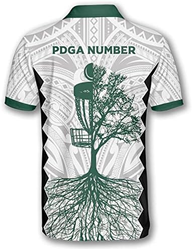 חולצות פולו גולף דיסק פרימסטי לגברים, שם מותאם אישית וחולצות גולף דיסק מספר דיסק, גופיות גולף דיסק גודל ס-5