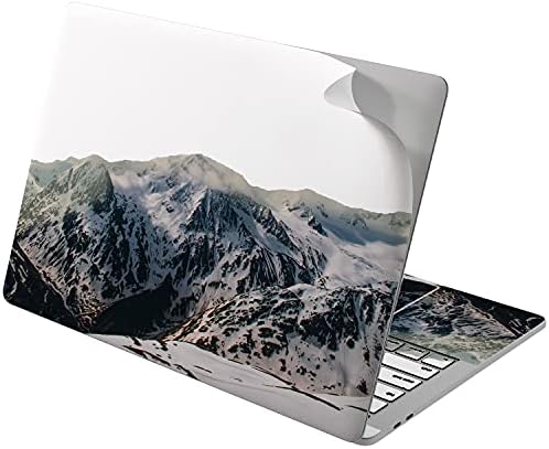 עור ויניל אלטרנטיבי תואם לאוויר MacBook 13 אינץ 'מק פרו 16 רשתית 15 12 2020 2019 2018 רכס הרים מכוסה שלג זריחה נוף אווירי נוף לכיסוי מחשב