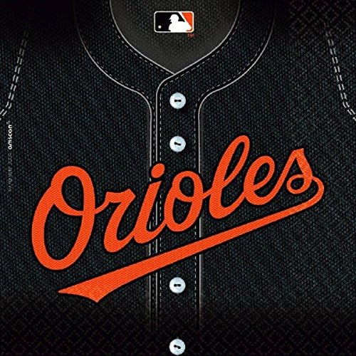 Baltimore Orioles ™ מפמות מסיבות - 6 1/2 x 6 1/2 - חבילה של 36