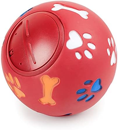 Fegoclt צעצוע של כלב גומי כדור גומי לעיסה דליפה מזון משחק כדור כדור אינטראקטיבי חיית מחמד שיניים שיניים אימוני צעצוע כחול אדום