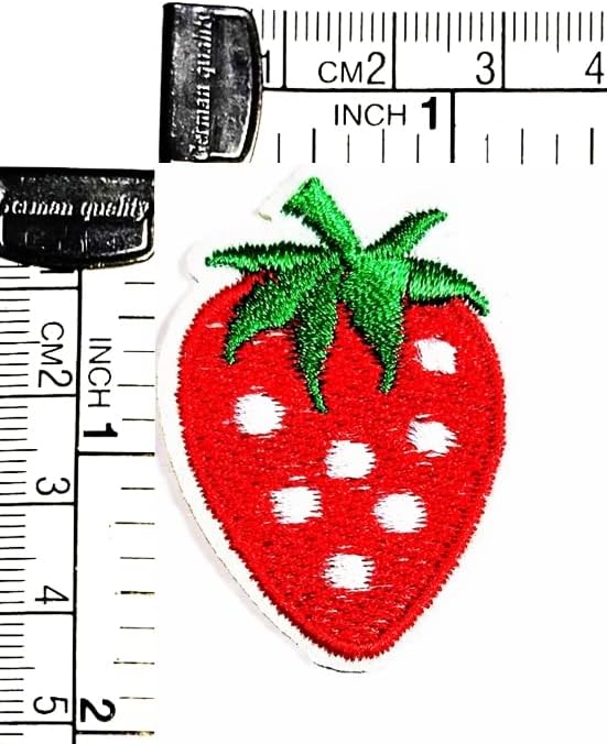קליינפלוס 2 יחידות. מיני תות פירות לתפור ברזל על תיקון רקום אפליקצית מלאכה בעבודת יד בגדי שמלת צמח כובע ז ' אן מדבקת קריקטורה תות אדום