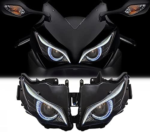 1000 2012- לבן נשר עיניים מותאם אישית שונה אופנוע אופני ספורט קדמי ראש מנורת גבוהה / נמוך קרן דרל אופטי סיבים