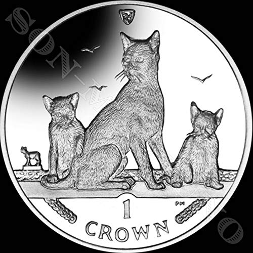 מטבע החתול של הוואנה חום - ניקל קופרו לא מחולק 1 מטבע כתר - האי מאן