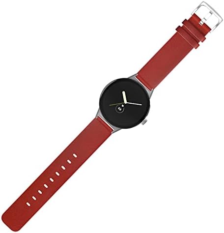 KROREN תואם ללהקת שעונים של גוגל פיקסל, להקת החלפת רצועת צמיד עור עבור Google Pixel Watch 2022