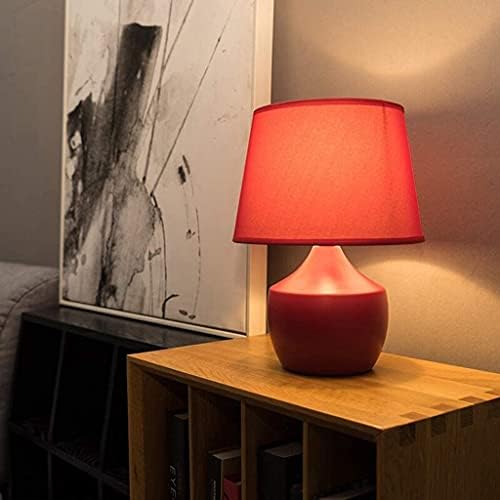 מנורת שולחן Zhaolei מנורות מבטא גוון טיפה אדום גבוה לחדר חדר שינה מנורת שולחן מיטה