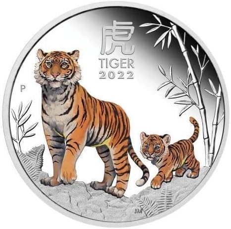 אוסטרליה 2022 מזלות סינית לשנת נמר מדליית בעלי חיים סינית קישוט ראש השנה מטבע מטבע זהב נמר