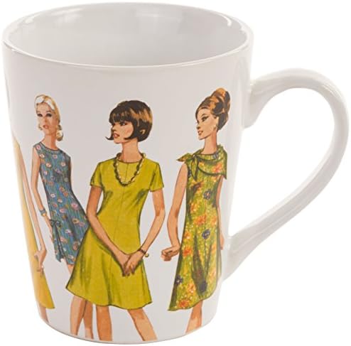 פשטות אופנה וינטג 'תה קרמיקה של שנות ה -60 או ספל קפה, 12 גרם.