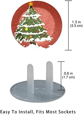 כיסויי שקע, מגני תקע חשמליים בטוחים כיסויים לתקעים דקורטיביים לעץ חג המולד חמוד לבית