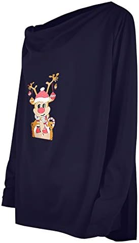 אופנה חג המולד יום דפוס הדפסת סווטשירט שמלה ארוך שרוול חולצות איילי איילים איילים צבי