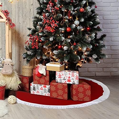 אהבה קשת גאווה גאווה לב חצאית עץ חג המולד אדומה חצאית עץ חג המולד עגול עם קצה משולב לקישוטי חצר חיצוניים מקורה
