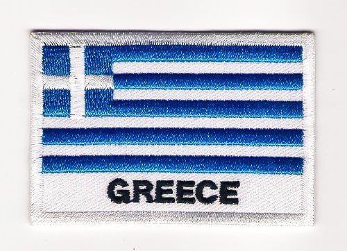 סמל שלט דגל יוון סמל סמל סמל ברזל רקום ברזל על טלאי