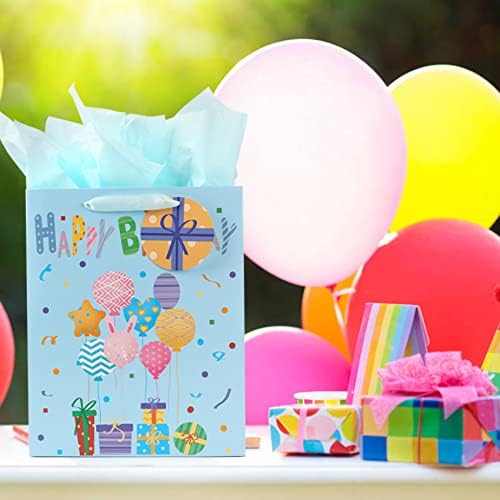שרלטי 13 שקית מתנה גדולה ליום הולדת למקלחת לתינוקות עם כרטיס ו -3 ניירות רקמות （1pack ant
