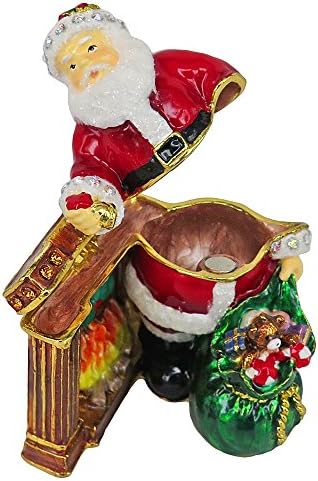 רוצ ' יני סנטה קלאוס עם שקית של מתנות תיבת תכשיט