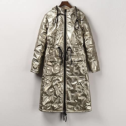 נשים ז'קט סנובורד של פרגיר, פלוס כיס גודל נשים מעיל חורף מעיל חם רזה מתאימות למעיל ארוך.