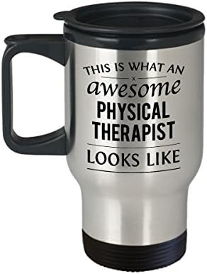 פיזיותרפיסט ספל נסיעות מבודד - פיזיותרפיסט מדהים - מתנת כוסות מעוררת השראה ומצחיקה ייחודית לגברים ונשים