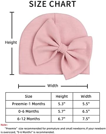 כובע תינוקת של הילדה כותנה כותנה כפית קשת כפה אביבית כובעי תינוקות לבנות 0-6 חודשים