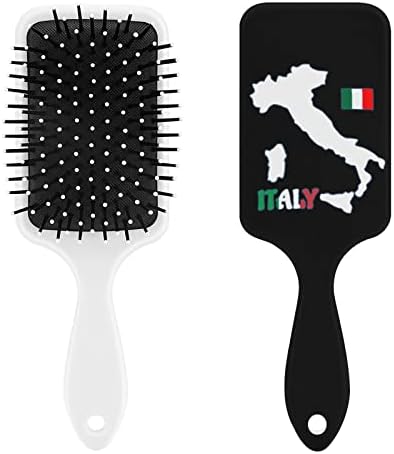 מפת איטליה דגל מברשת שיער מברשת מברשת חמוד מסרק כרית אוויר לגברים מתנת שיער נשים