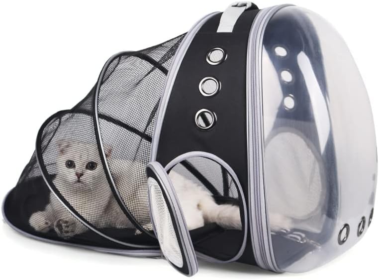 נייד חתול נסיעות תיק לנשימה שקוף לחיות מחמד תרמיל לחתולים וכלבים