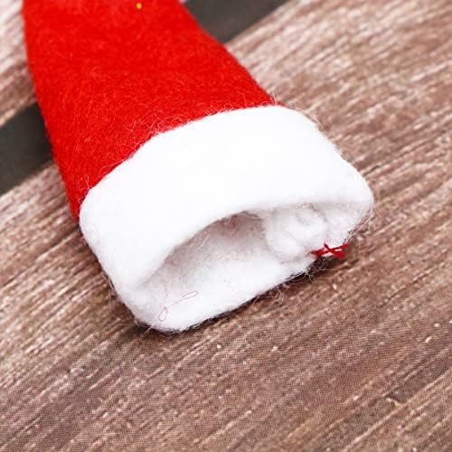 עמוספון סנטה כובעי בתפזורת מיני סנטה כובע כובעי חזיר מלאכות מלח קוקי-24 יחידות סוכרייה על מקל כובעי חגיגי חמוד מיני חג המולד כובעי חג