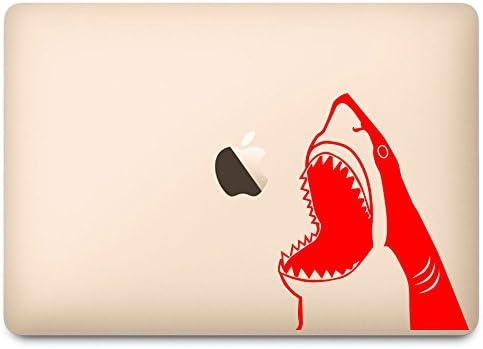 כריש אדום קופץ מדבקות מים במחשב נייד 12 אינץ '