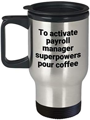 מנהל שכר ספל נסיעות - סרקסטי סרקסטי חידוש נירוסטה חידוש קפה קפה כוס רעיון מתנה