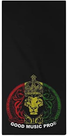 מלך האריות של ג'מייקה רגאיי מגבת כביסה מגבת 28.7 X13.8 מטליות פנים סיבי סופר -סיבים מגבות סופגות מאוד מגבות