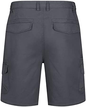 מכנסי כותנה קצרים של מכנסי כותנה של Tacvasen מכנסיים קצרים גולף קלאסיים מכנסיים קצרים מטען מזדמנים עם 7 כיסים