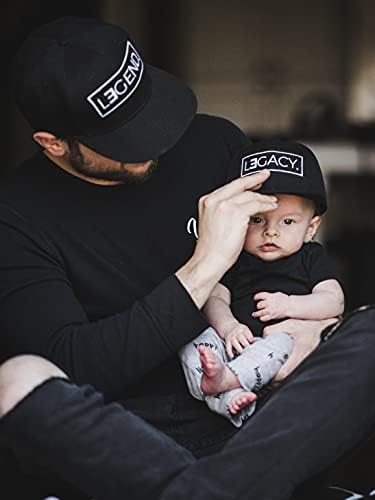 אגדה ומורשת אב בת בת תינוקת תואמת כובעים שחורים מתכווננים יום הולדת אבא סנאפבק ** כל כובע שנמכר בנפרד **