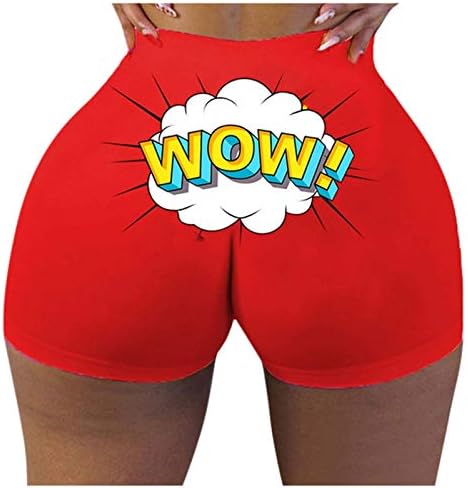 מכנסי אימון של נשים קיץ אופנה לנשים רזות מילים מצחיקות דפיס מכנסיים קצרים קת מכנסיים קצרים תחתונים כיסוי עליות לנשים