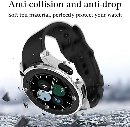 12 פאק תואם ל- Samsung Galaxy Watch 5 Pro Case 2022, TPU רך מצופה מסביב לכיסוי מגן מסך אטום לשריטה לגלקסי צפה 5 Pro 45 ממ /46 ממ