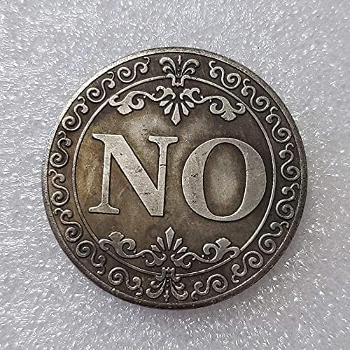 כן/לא להחלטה מטבע מטבע מטבע סילבר דולרי סילק -קולקציה מתנות