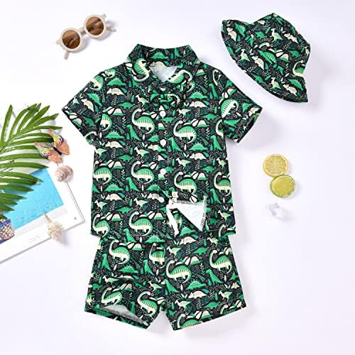 פייוקיי פעוט תינוק תינוקות קיץ תלבושות ילדים קטנים בגדים הוואי סטים קצרים חופשים פרחונים חולצת קשת עליונה