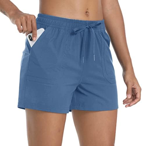 מכנסי מטען טיולים לנשים Tacvasen מכנסיים קצרים עם כיסים מהירים מהירים משקל קל משקל חיצוני קיץ לנשים דיג מטפסות על דיג