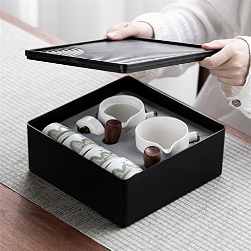 HDRZR טיול תה סט קטן יפני חיצוני ביתי השתמש בקונג פו קומקום תה עם מגש תה