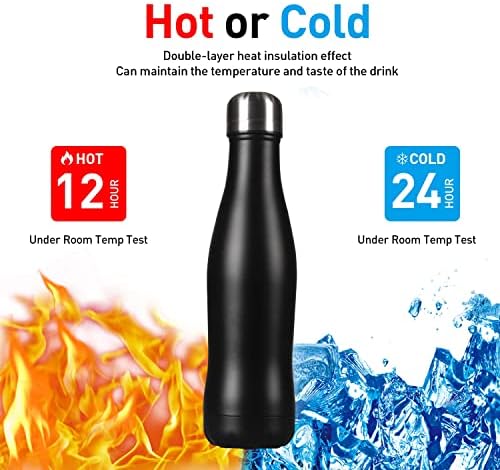 ZHENGLU 2 חבילות בקבוק בקבוק בקבוקי מים ספורט בקבוקי מים, 304 בקבוק מים מבודד מפלדת אל חלד למשקאות קרים וחמים, BPA ללא