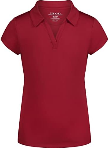 חולצת פולו שרוול קצר תלבושת בית הספר של בנות איזוד, סגירת כפתורים, חומר פתילת לחות / ביצועים, עמיד בפני דהייה