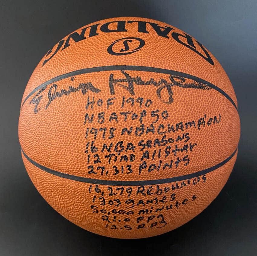 אלווין הייז החתום על כדורסל קלט/פלט + סטטיסטיקות וושינגטון כדורים PSA/DNA חתימה - כדורסל חתימה