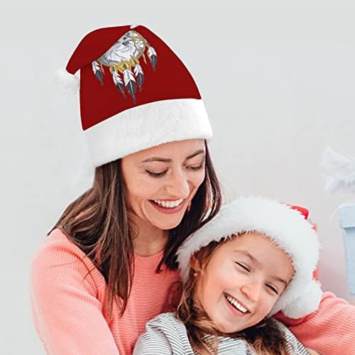 צבעי מים זאב לוכד חלומות חג המולד כובעי בתפזורת מבוגרים כובעי חג המולד כובע לחגים חג המולד ספקי צד